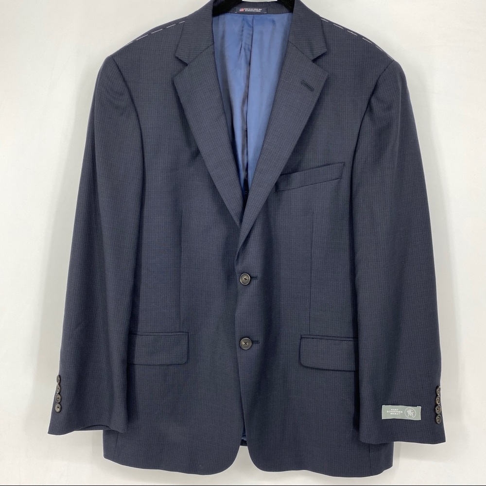 Hart Schaffer Marx - Blue Blazer (100% Wool / Trim Fit)